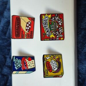 Pop Tarts, Hot Pockets, Bagel Bites, & Pizza Rolls 4 Piece Novelty Pins, NWOT